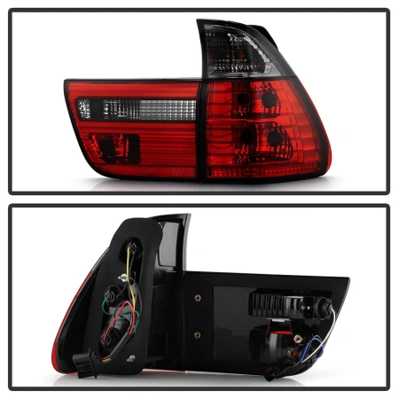 BMW X5 (98-06) фонари задние красно-тонированные прозрачные, комплект лев.+прав.