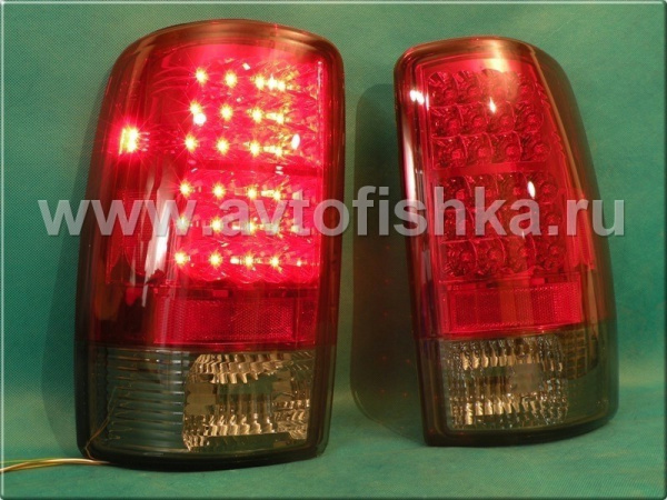 Chevrolet Tahoe, Suburban, GMC Yukon, Denali (99-06) фонари задние светодиодные красно-тонированные, комплект 2 шт.