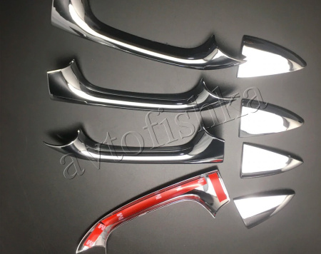 Merсedes ML W164 (05-11) хромированные накладки на ручки дверей, комплект 8 шт.