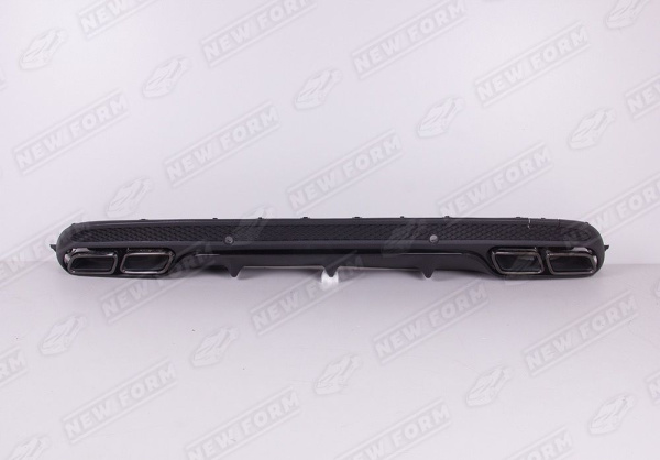 Mercedes-Benz C-Klasse W205 рестайлинг 2018 - 2021 Диффузор заднего бампера 6.3 AMG черный с черными насадками