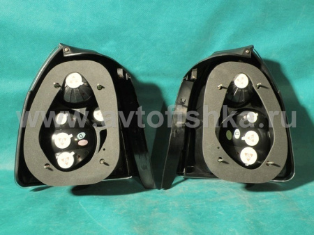 Honda Civic (96-01) 3 дв. фонари задние черные, комплект 2 шт.