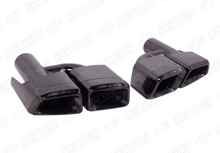 Mercedes-Benz CLS-Klasse W218 рестайлинг 2014 - 2017 Насадки на глушители 6.3 AMG черные