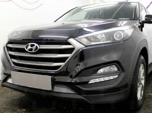 Hyundai Tucson (16–) Защита радиатора, хром