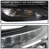 Ford Focus 3 (11-13) тюнинговые фары линзовые с DRL диодной подсветкой черные, 2 шт.