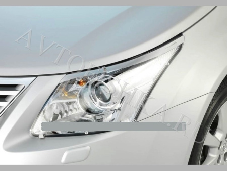 Защита передних фар прозрачная Toyota Avensis 2009-