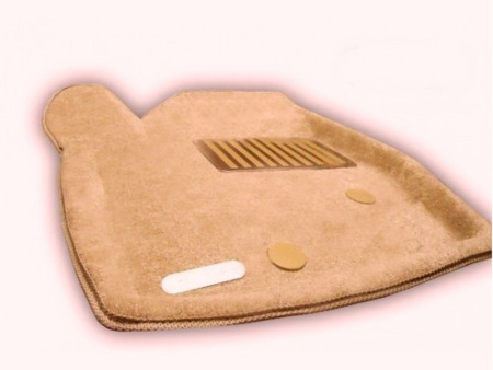 Porsche Cayenne (2010-) бежевые всесезонные 3D коврики салона с противоскользящими накладками