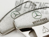 Вставка в замок ремня безопасности с логотипом Mercedes-Benz, серебристая, 1 шт.