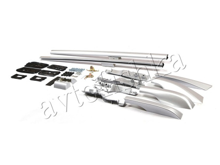 Toyota Land Cruiser 200 (07-/12-/15-) рейлинги (багажник) на крышу серебристые, дизайн оригинал