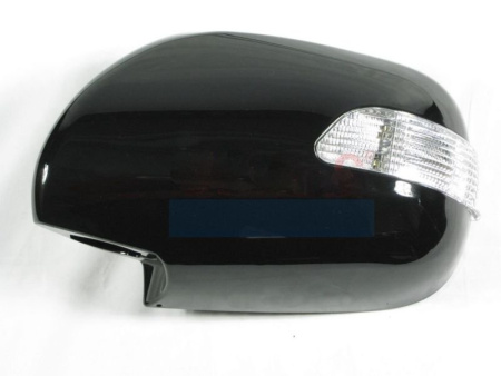 Toyota Land Cruiser Prado 120 (02-09) корпуса боковых зеркал черные или под покраску, со светодиодными поворотниками, комплект 2 шт.