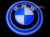 Лазерная подсветка Welcome со светящимся логотипом BMW в черном металлическом корпусе, комплект 2 шт.