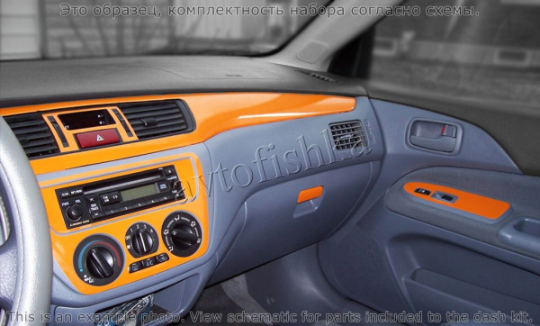 Декоративные накладки салона Mitsubishi Lancer Evolution 2002-2007 Механическая коробка передач