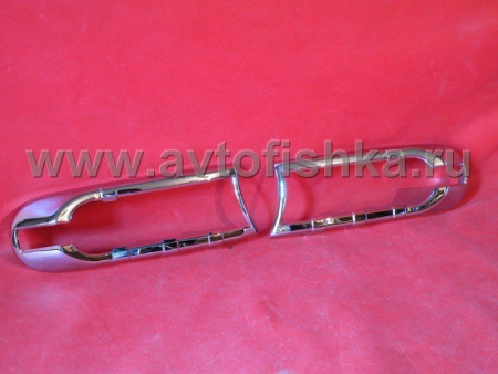 Toyota FJ Cruiser (07-) хромированные декоративные накладки на передние фонари поворотников, комплект 2 шт.