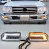 Toyota Land Cruiser 100 фары противотуманные хромированные со светодиодной подсветкой, комплект 2 шт.
