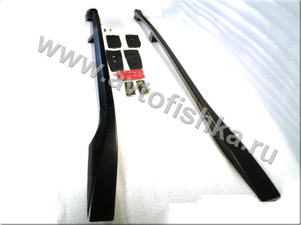 Toyota Land Cruiser Prado 120 (02-) рейлинги продольные на крышу, алюминиевые черные, комплект.