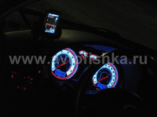 Volkswagen Passat B5 (96-00) светящиеся шкалы приборов - накладки на циферблаты панели приборов, дизайн № 2