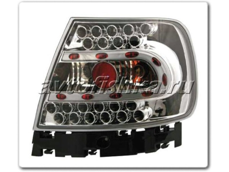 Audi A4 (95-00) (8D, B5)задние светодиодные  фонари хромированные, комплект 2 шт.