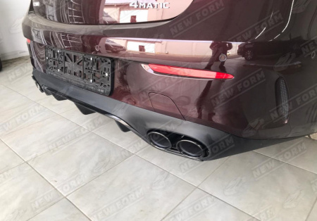 Mercedes-Benz E-Klasse C238 2016 - 2020 Диффузор с насадками 5.3 AMG черный Mercedes E-class Coupe C238.