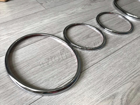 Mercedes E W210 (95-02) декоративные накладки на передние фары, хромированные кольца, комплект 4 шт.