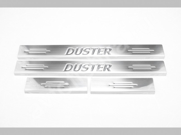 Renault Duster (2010-) накладки на пороги из нержавеющей стали, 4 шт.