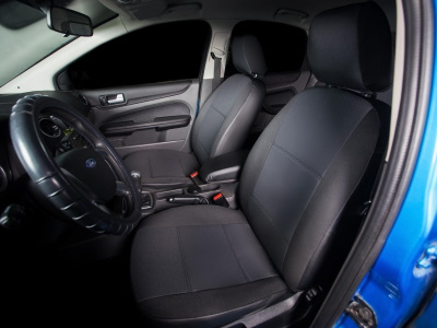 Mazda 6 (07–/10–) Чехлы на сиденья (жаккард), цвет - тёмно-серый, хэтчбек