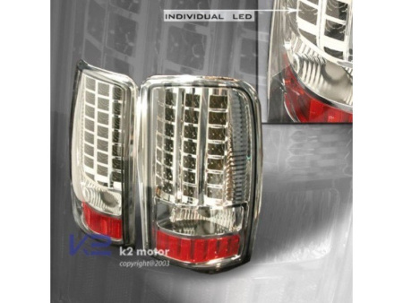 Chevrolet Tahoe, Suburban, GMC Yukon, Denali (99-06) фонари задние светодиодные хромированные, комплект 2 шт.
