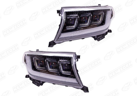 Toyota Land Cruiser LC 200 2007 - 2012 Передние фары стиль Lexus