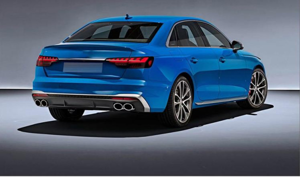 Черный диффузор S4 для Audi A4 2020-2022 S-line