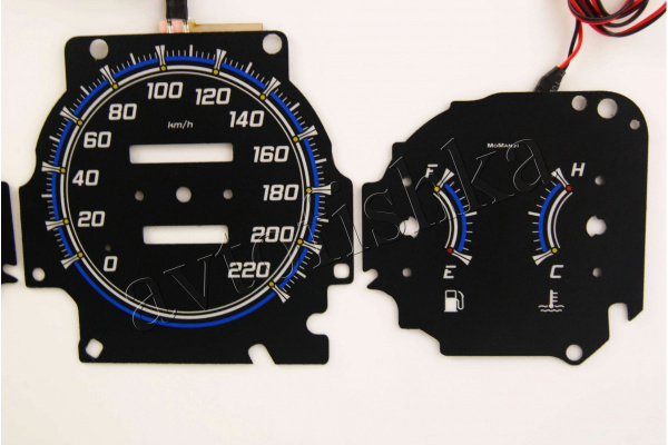 Honda Civic (96-00) светодиодные шкалы (циферблаты) на панель приборов - дизайн 4