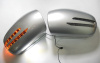 Mercedes W220,W215 корпуса боковых зеркал серебристые, со светодиодными поворотниками и подсветкой Welcome, дизайн SL-class, комплект 2 шт.