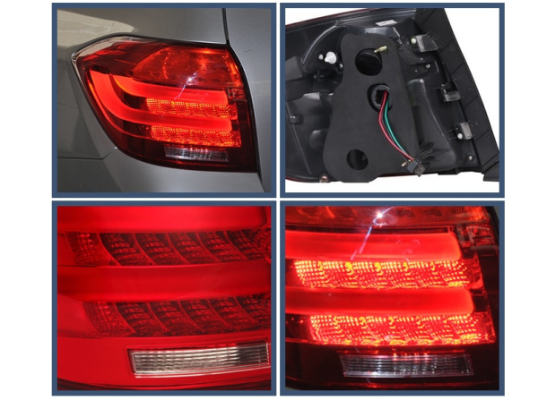 Toyota Highlander (07-10) фонари задние светодиодные тонированные, комплект 2 шт.