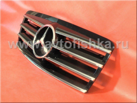 Mercedes E W210 (95-99) решетка радиатора черная, дизайн Big Star "Авангард" (Avangard).