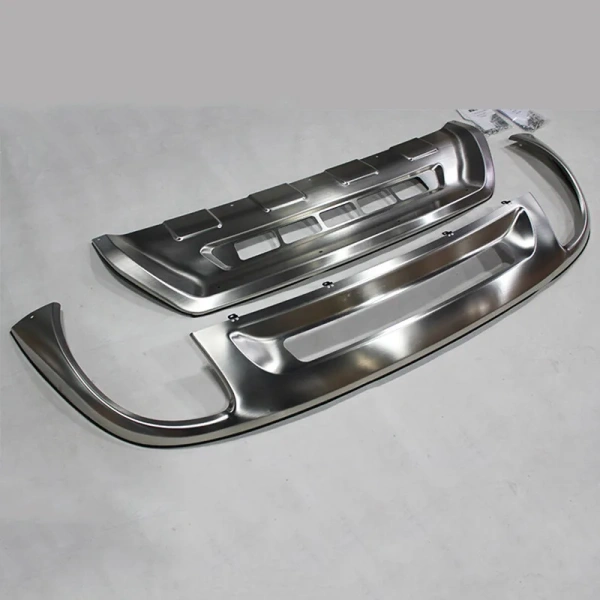 Volkswagen Touareg (10–14) Комплект накладок переднего и заднего бамперов, нерж. сталь