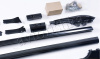 Toyota Land Cruiser 200 (07-/12-/15-) рейлинги продольные  (багажник) алюминиевые черные на крышу, дизайн оригинал