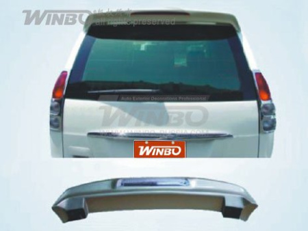 Toyota Land Cruiser Prado 120 (02-08) спойлер задний с дополнительным стоп-сигналом, под покраску.