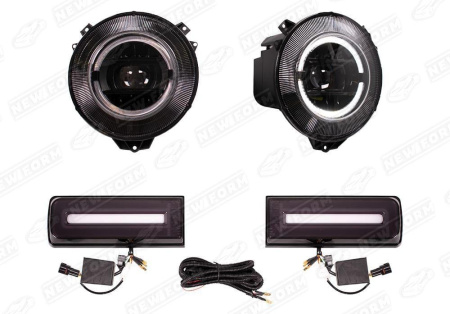 Mercedes-Benz G-Klasse W463 1990 - 2018 Оптика рестайлинг 2018 черная с черными фонарями