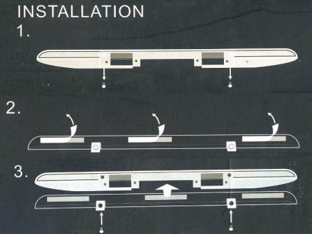 Mercedes E 210 (95-02) накладка из нержавеющей стали на ручку крышки багажника из нержавеющей стали