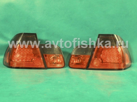 BMW 3 E46 (98-01) 4 дв. седан фонари задние светодиодные красно-тонированные, комплект лев.+прав.