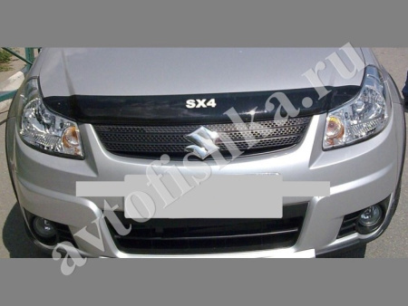 Дефлектор капота темный с надписью Suzuki SX 4 2006-2013
