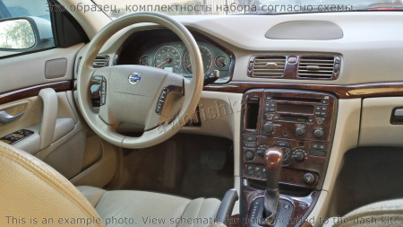 Декоративные накладки салона Volvo S80 2004-2006 полный набор, с CD