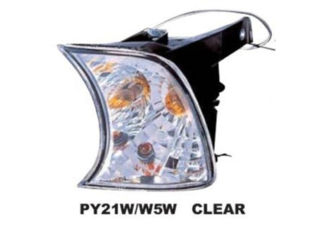 BMW 5 E34 поворотники угловые прозрачные хромированные, комплект 2 шт.