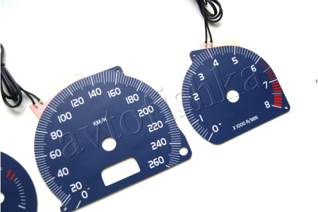 Volvo V70 светодиодные шкалы (циферблаты) на панель приборов