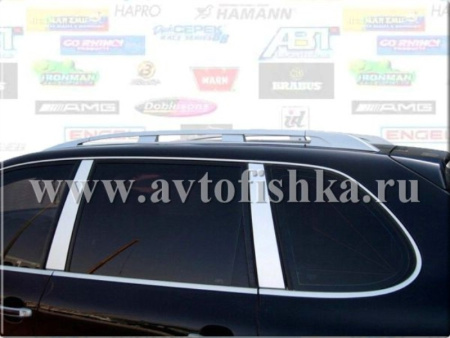 Porsche Cayenne (03-10) рейлинги продольные серебристые, на крышу, оригинал