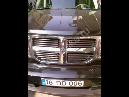 Dodge Nitro (2007-) накладки на решетку радиатора из нержавеющей стали, комплект 16 шт