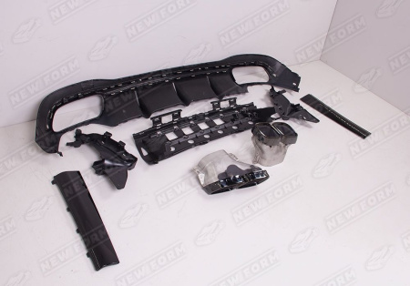 Mercedes-Benz S-Klasse W223 2020 - н.в. Диффузор с насадками 6.3 AMG черный