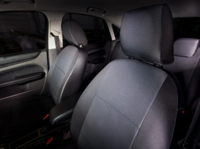 Ford Ecosport (14–) Чехлы на сиденья (жаккард), цвет - тёмно-серый