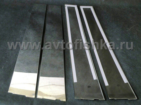 Toyota Land Cruiser Prado 150 (10-17) накладки на стойки дверей из нержавеющей стали, 10 предмета