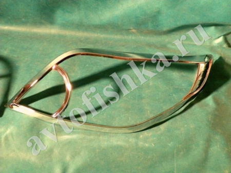 Toyota Land Cruiser Prado 150 (10-) накладки передних фар хромированные, комплект 2 шт.