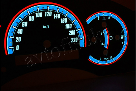 Nissan Titan и Armada светодиодные шкалы (циферблаты) на панель приборов - дизайн 1