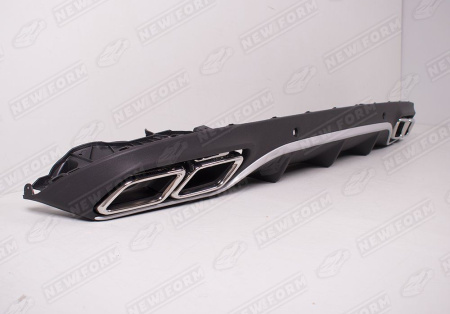 Mercedes-Benz C-Klasse W205 Coupe 2014 - 2018 Диффузор с насадками хром 6.3 AMG