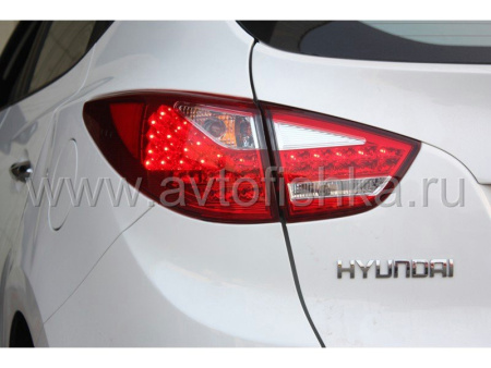 Hyundai Tucson ix35 (10-) фонари задние светодиодные, красно-белые, комплект 2 шт.